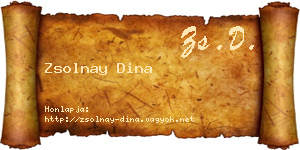 Zsolnay Dina névjegykártya